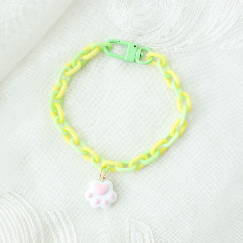 Pas bombone boje mačje šape, zvono, privjesak, ogrlica, sigurnosna ogrlica za mačke, podesiv opseg vrata protiv gušenja, pribor za kućne ljubimce