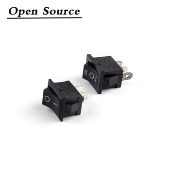 5 τμχ KCD1 Rocker Switch Push Button Mini Switch 6A-10A 250V KCD1-101 2Pin 3Pin Snap-in/Off 21*15MM Μαύρο Κόκκινο Λευκό