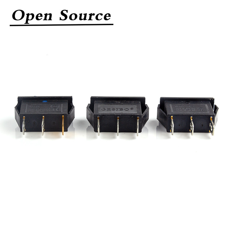 KCD3 preklopni prekidač ON-OFF 2 položaja 3 Pin električna oprema sa prekidačem za svjetlo 16A 250VAC/ 20A 125VAC 35mm*31mm*14mm