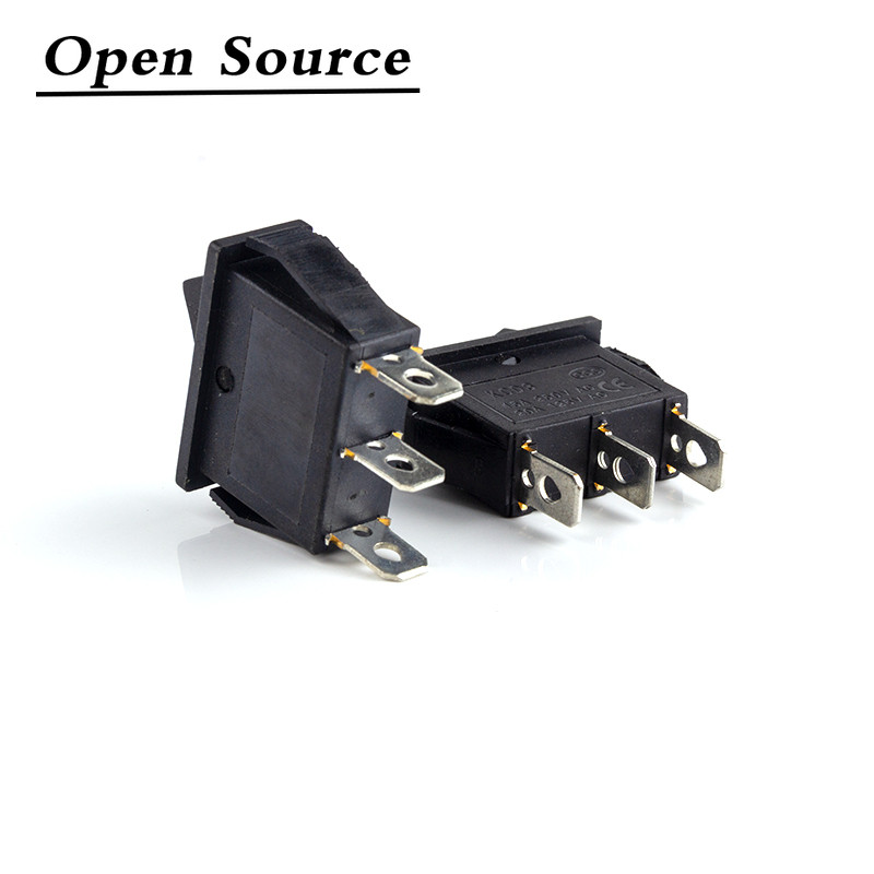 KCD3 preklopni prekidač ON-OFF 2 položaja 3 Pin električna oprema sa prekidačem za svjetlo 16A 250VAC/ 20A 125VAC 35mm*31mm*14mm