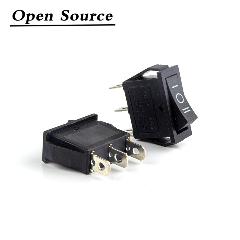 KCD3 preklopni prekidač ON-OFF 2 položaja 3 Pin električna oprema sa prekidačem za svjetlo 16A 250VAC/ 20A 125VAC 35mm*31mm*14mm