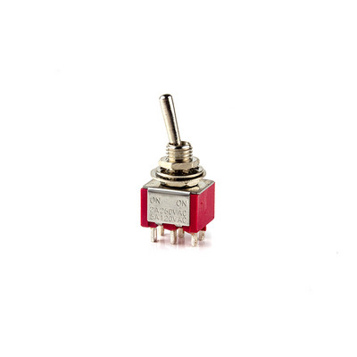 5 tk miniatuurne lülituslüliti, ühepooluseline topeltvise SISSE-VÄLJA-SEES/SEES-SEES 120VAC 6A 1/4-tolline paigaldus MTS-102 103 202 203