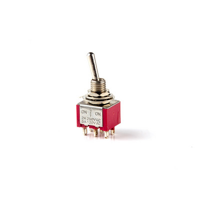 5 tk miniatuurne lülituslüliti, ühepooluseline topeltvise SISSE-VÄLJA-SEES/SEES-SEES 120VAC 6A 1/4-tolline paigaldus MTS-102 103 202 203