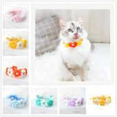 Mekana mačka, pas, ručno tkana plišana lopta, ogrlica, ogrlica za mačke, dodaci za kućne ljubimce, ogrlica s cvijećem