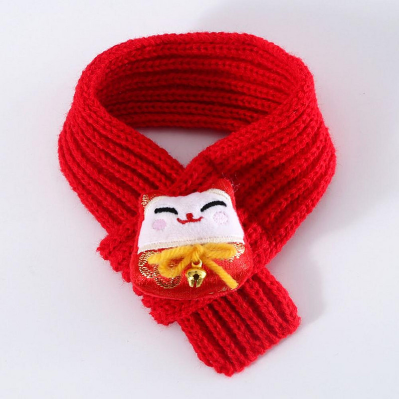 Mājdzīvnieku šalle Ķīniešu stila mājdzīvnieku suņu šalle 2023. gada trikotāžas truša burkānu raksta mājdzīvnieka priekšauti