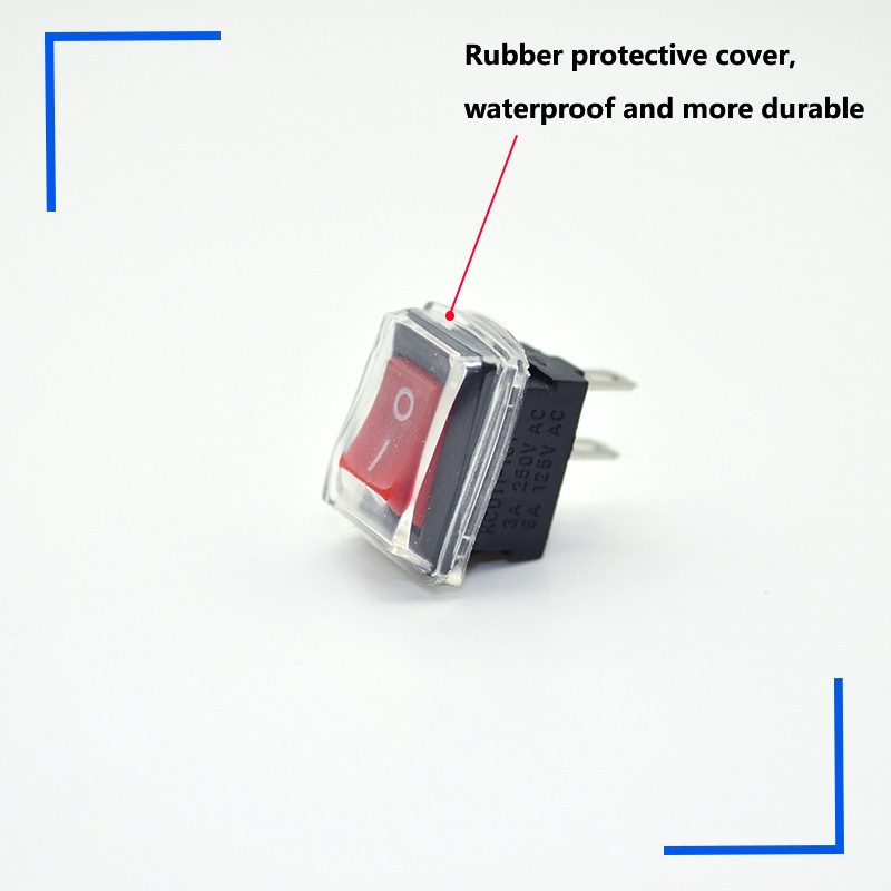 30 komada Prekidač s gumbom u kutiji 10x15mm spst 2pin 3a 250v kcd11 preklopni prekidač za uključivanje/isključivanje 10mm * 15mm crno crveno i bijelo