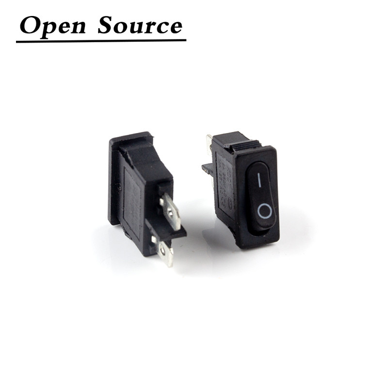 10 tk/partii KCD1-110 2 kontaktiga 250 V 6A paadi lüliti sisselükatav SPST SISSE VÄLJAS Klapi asend