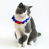 Bandane za kućne ljubimce Mačke Bibs Leptir kravate Ovratnici Dodaci Mačići Božićna ukrasna heklana ogrlica Ručno pleteni vuneni šal za male pse