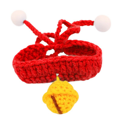 Kućni ljubimci Mačke Pletene vunene ogrlice za vrat Zimski psi Ukrasne ogrlice Mačići za kućne ljubimce Tiha zvonasta ogrlica Dodaci za kostime