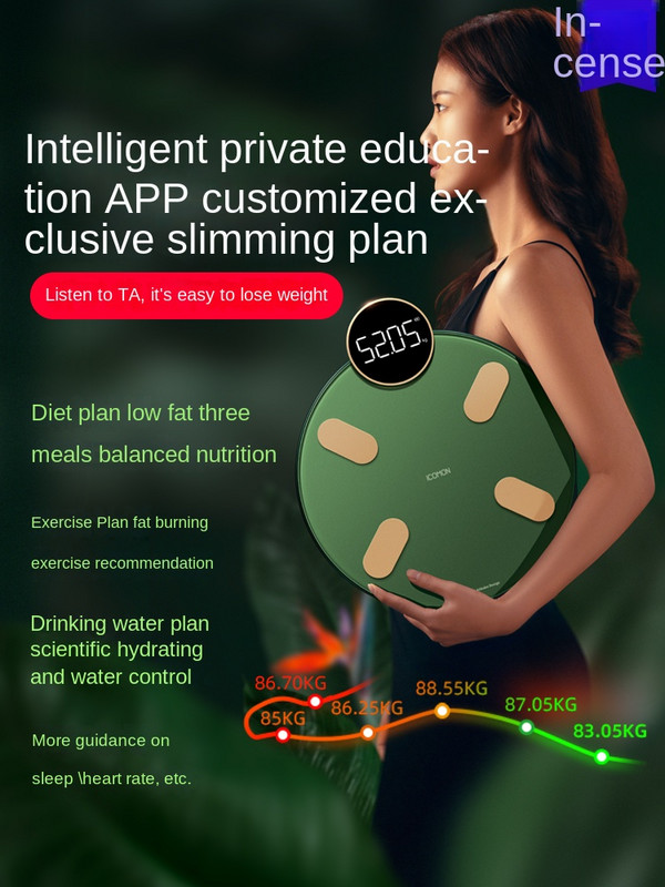 YY Vaga za vaganje tjelesne masti Precizna elektronička vaga za kućanstvo s malim punjenjem