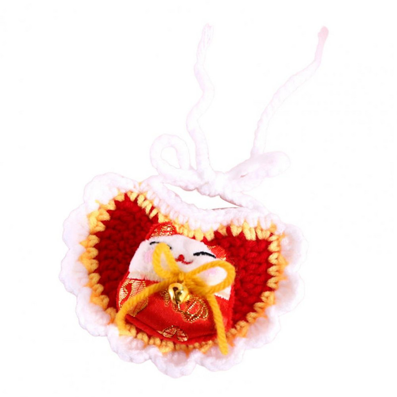 Koerte Hiina uusaasta kostüüm 2023 Lemmik rinnatükiga jõulude õnnekott Kootud villane lõng Lemmikloomade kasside bandaan kevadfestivaliks