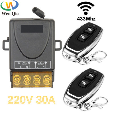 Smart Home Wireless Remote Control Switch RF 433Mhz AC 220V 30A Remote on Off Switch Control for Home Θερμοσίφωνες Φωτιστικό οροφής