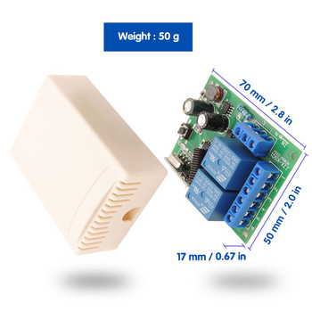 RF 433 Mhz безжично дистанционно управление превключвател реле 220v 2 канала приемник и предавател за завеса на моторни гаражни врати