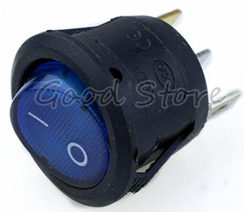 4Pcs 3Pin ON/OFF Auto 220V/12V Okrugli Rocker Dot Boat LED Prekidač svjetla SPST Prekidač svjetla YUAN
