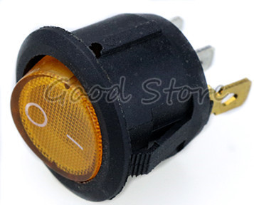 4Pcs 3Pin ON/OFF Auto 220V/12V Okrugli Rocker Dot Boat LED Prekidač svjetla SPST Prekidač svjetla YUAN