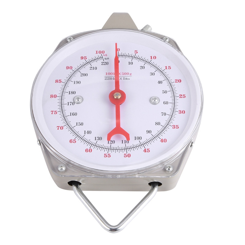 100 kg 220 lbs viseća vaga Kapacitet Mehaničke viseće vage od legure s 2 kuke