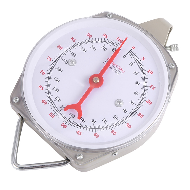 100 kg 220 lbs viseća vaga Kapacitet Mehaničke viseće vage od legure s 2 kuke