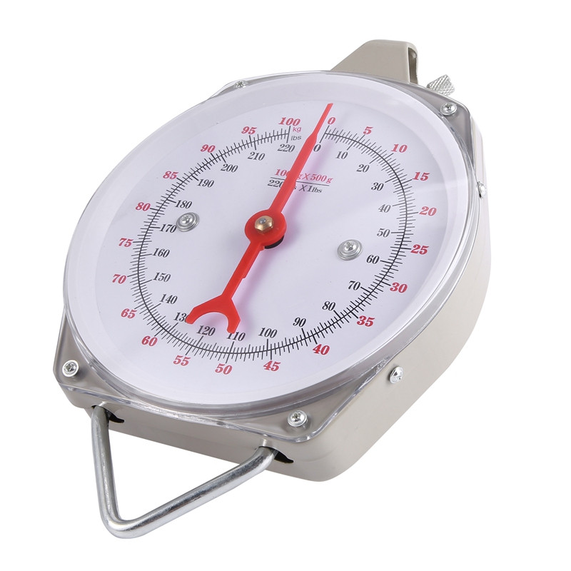 100 kg 220 lbs viseća vaga Kapacitet Mehaničke viseće vage od legure s 2 kuke