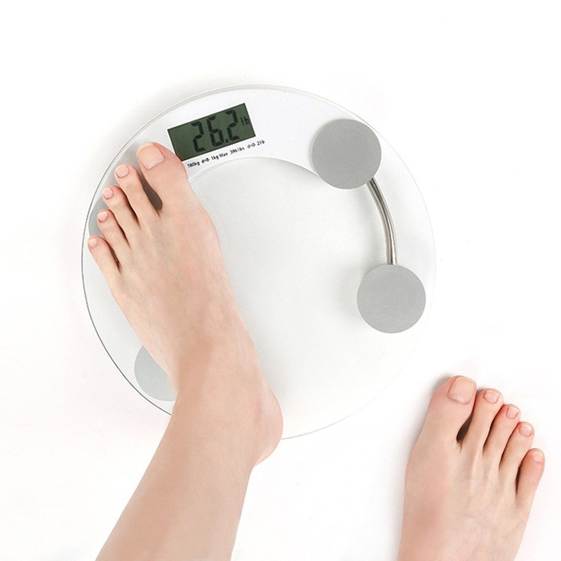 Jauni vienkārši caurspīdīgi elektroniskie svari mājsaimniecības svēršanas veselības svari rūdīta stikla svari viedie svēršanas svari