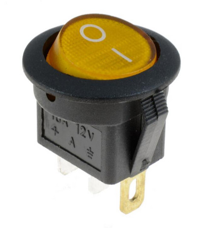 1 tk 12 V LED valgustatud klahvlüliti 20 A 12 V surunupu lüliti Auto nupu tulede lüliti SISSE/VÄLJA Ümar klahvlüliti armatuurpaat