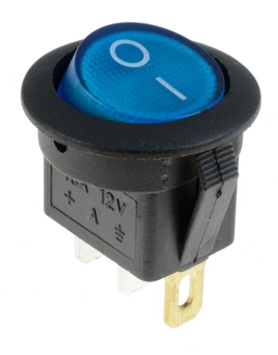 1 tk 12 V LED valgustatud klahvlüliti 20 A 12 V surunupu lüliti Auto nupu tulede lüliti SISSE/VÄLJA Ümar klahvlüliti armatuurpaat