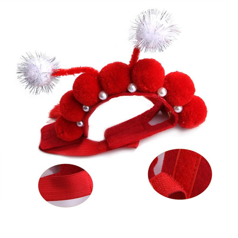 Dorakitten 1 tk Lemmiklooma müts Villased tutid Hiina stiilis plüüsist pallide sisustus Lemmiklooma kostüüm Müts Kassipoja müts Lemmikloomakarvad Aksessuaarid Lemmikloomatarbed