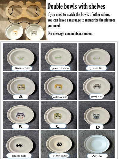 Vruća rasprodaja, vrhunska zdjela za kućne ljubimce, polica od bambusa, keramičke zdjele za hranjenje i piće za mačke za pse, zdjele za mačke, dodaci za hranilice za kućne ljubimce