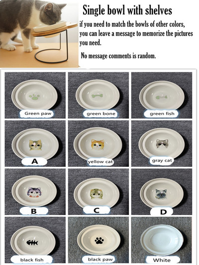 Vruća rasprodaja, vrhunska zdjela za kućne ljubimce, polica od bambusa, keramičke zdjele za hranjenje i piće za mačke za pse, zdjele za mačke, dodaci za hranilice za kućne ljubimce