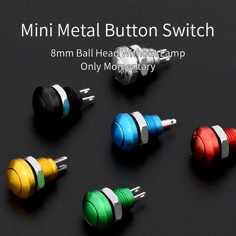 1 kom 8 mm trenutna metalna truba zvono na vratima Prekidač s gumbom Vodootporan Automatski motor PC Power Start Starter