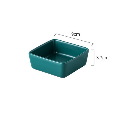 Kvadrātveida kaķu keramikas bļoda maziem suņiem barība ūdens mini bļodiņas mājdzīvnieku dzeršanai ēšanas barotājs ar koka bambusa paliktņiem kāmja putnu trauks