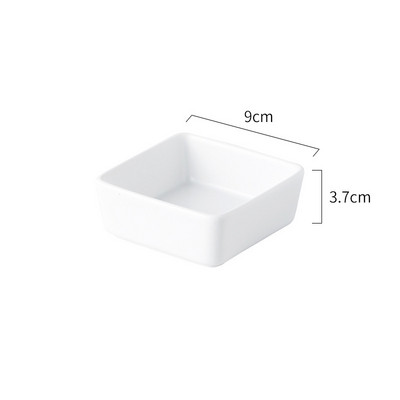 Kvadrātveida kaķu keramikas bļoda maziem suņiem barība ūdens mini bļodiņas mājdzīvnieku dzeršanai ēšanas barotājs ar koka bambusa paliktņiem kāmja putnu trauks