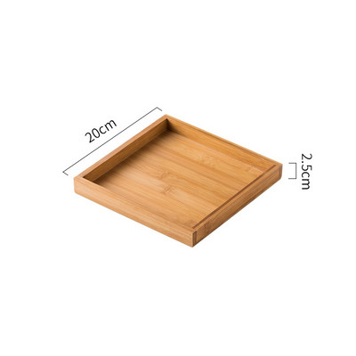 Kvadrātveida kaķu keramikas bļoda maziem suņiem barība ūdens mini bļodiņas mājdzīvnieku dzeršanai ēšanas barotājs ar koka bambusa paliktņiem kāmja putnu trauks