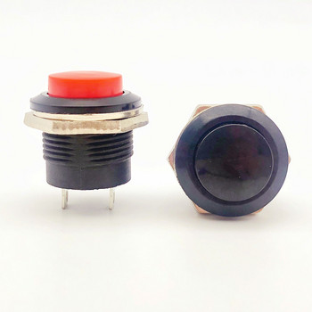 1/6PCS,R13-507,Momentary,2 Pin,Mini Round Push Button Switch,Self-Reset,Electrical Equipment,16MM Panel Hole,3A 250VAC/6A 125VAC
