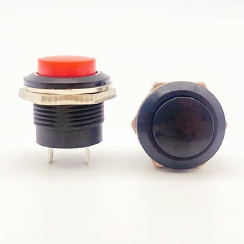 1/6PCS,R13-507,Momentary,2 Pin,Mini Round Push Button Switch,Self-Reset,Electrical Equipment,16MM Panel Hole,3A 250VAC/6A 125VAC