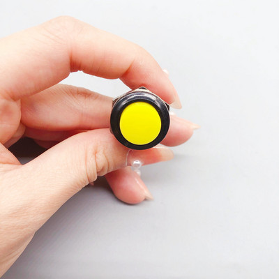 1/6 KOM, R13-507, trenutno, 2 pina, mini okrugli prekidač s gumbom, samoresetiranje, električna oprema, 16 mm otvor na ploči, 3 A 250 VAC/6 A 125 VAC