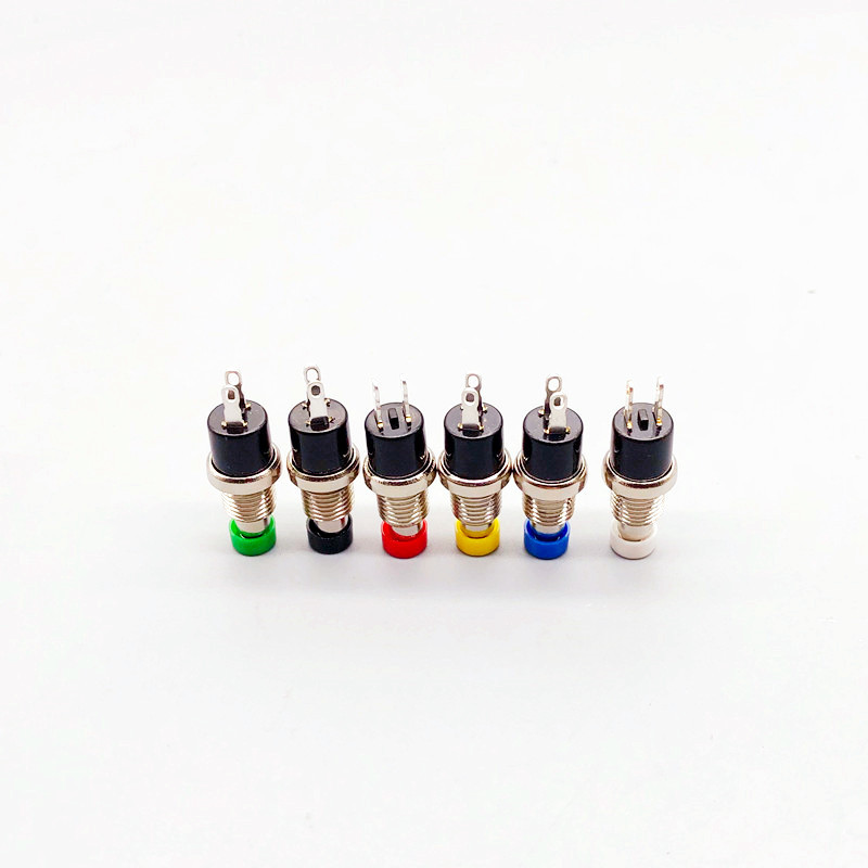 1/6 KOM, 7 mm, mini okrugli trenutni prekidač s gumbom Pritisnite samoresetiranje, mikro prekidači, normalno otvoreni 1NO, normalno zatvoreni 1NC