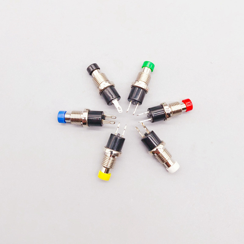 1/6 KOM, 7 mm, mini okrugli trenutni prekidač s gumbom Pritisnite samoresetiranje, mikro prekidači, normalno otvoreni 1NO, normalno zatvoreni 1NC