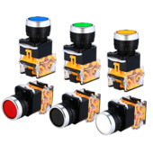 1tk LA38-11BN, ümmargune toitelüliti, hetkeline/lukustamine, elektriseadmed, 10A440VAC, EI/NC, käivitus ja seiskamine, kontaktid, valgus puudub