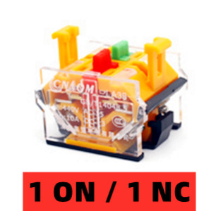 1tk LA38-11BN, ümmargune toitelüliti, hetkeline/lukustamine, elektriseadmed, 10A440VAC, EI/NC, käivitus ja seiskamine, kontaktid, valgus puudub