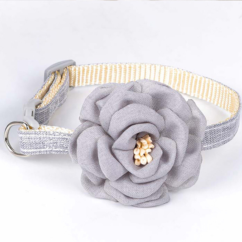 Kassi kaelarihm lõng lilledega kaunistus koera kaelarihm reguleeritav kutsika kaelakee hingav kassipoja kaelarihm lemmikloomade kaelarihm lemmikloomade tarvikud