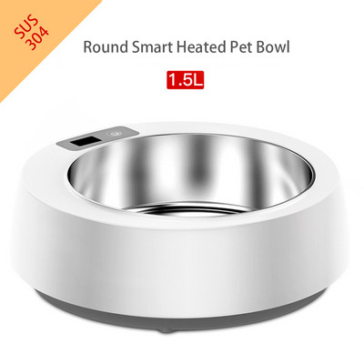 Încălzirea hranei pentru animale de companie Menține temperatura constantă Hrănitor de apă pentru pisici și câini Bol din oțel inoxidabil Încălzire pentru animale de companie Hrănitor cu apă