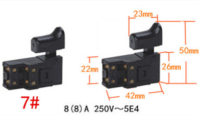 Miniatuurse elektritööriista lüliti kiiruse reguleerimise päästiku nupp nurklihvija elektrilise löökpuurimisseadme tarvikutele