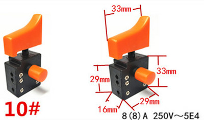 Miniatuurse elektritööriista lüliti kiiruse reguleerimise päästiku nupp nurklihvija elektrilise löökpuurimisseadme tarvikutele