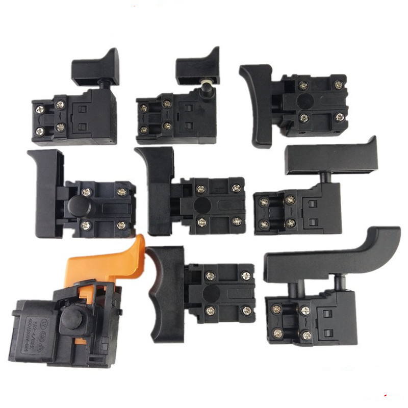 Miniatuurse elektritööriista lüliti kiiruse reguleerimise päästiku nupp nurklihvija elektrilise löökpuurimisseadme tarvikutele