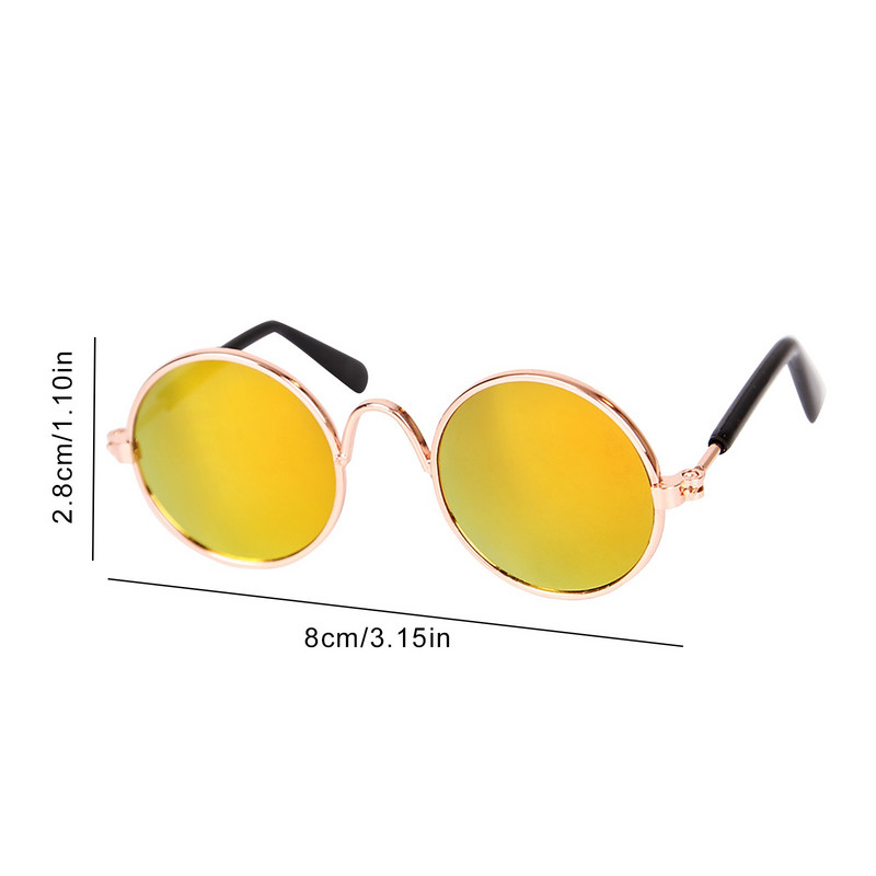 Jauki vintage apaļas kaķu saulesbrilles Saulesbrilles Atspulgs Mājdzīvnieku fotogrāfijas Rekvizīti Aksesuāri Mājdzīvnieku produkti Katzen Zubehör Dropshipping