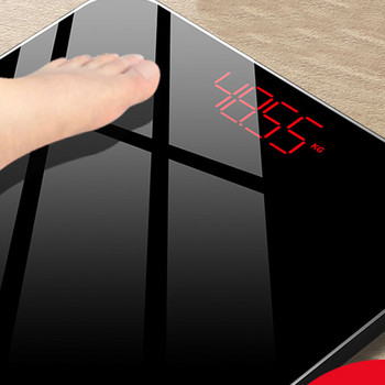 Φορητό Tempered Glass Βάρος σώματος Ψηφιακή οθόνη Home Gym Slim Slim USB Επαναφορτιζόμενη Ελαφριά Ζυγαριά Μπάνιου Universal 180kg