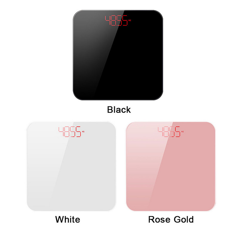 Prijenosni digitalni zaslon za težinu tijela od kaljenog stakla, kućna teretana, tanka USB punjiva, lagana kupaonska vaga, univerzalna 180 kg