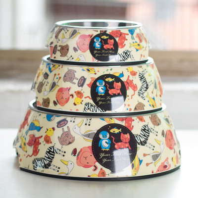 Lemmikloom Kassi kauss Kutsikas kass Roostevabast terasest toidukauss topelt melamiinist koerakauss koerakauss ümberminekuvastane joogikauss lemmikloomatarbed