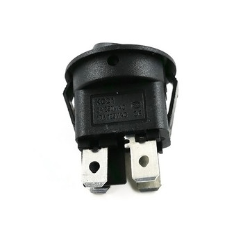 KCD1 20mm Round Rocker Switch Square Base 4 Pins AC 250V 6A 125V 10A Black Red Color ON/OFF Διακόπτες ρεύματος 4 πόδια