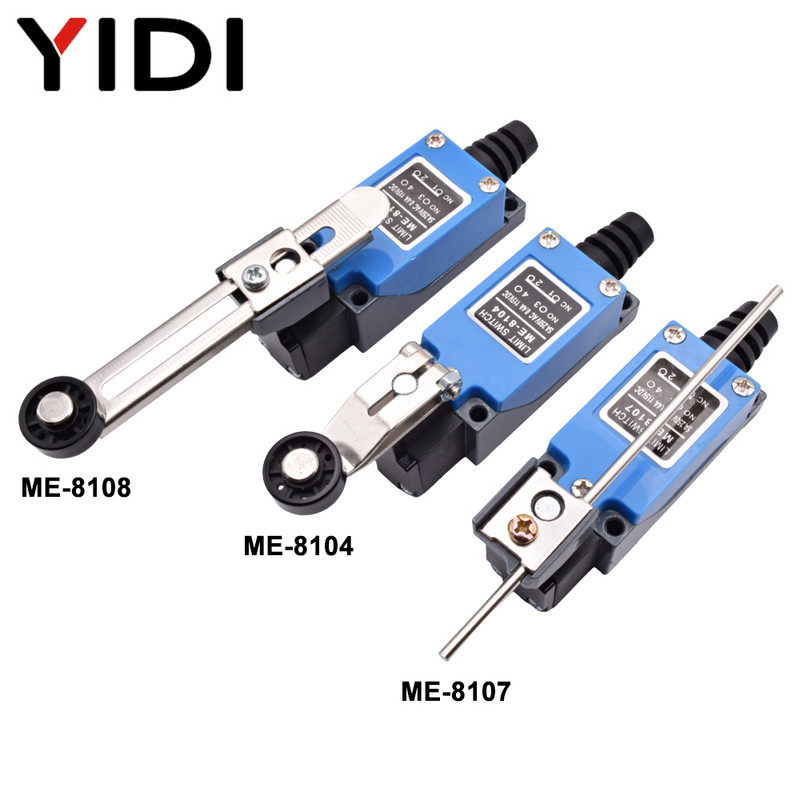 Vodootporni CNC trenutni granični prekidač ME 8108 8111 8122 9101 5A/220V rotirajući valjkasti poluga zatvorena granični prekidač industrijskog stroja
